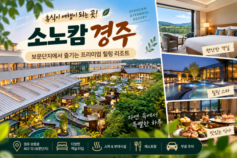 경주 보문단지 숙소 고민된다면? 소노캄 경주, 온천·수영장까지 즐기는 가족여행